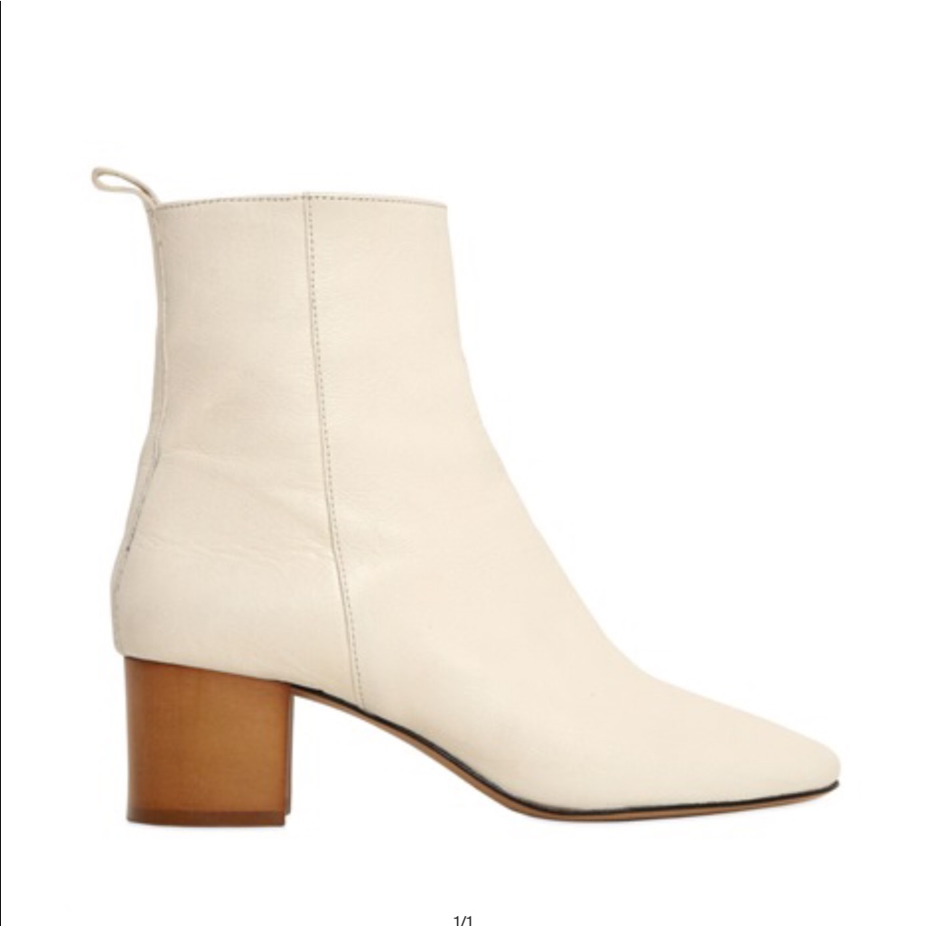 Isabel Marant Cream Ankle Boots